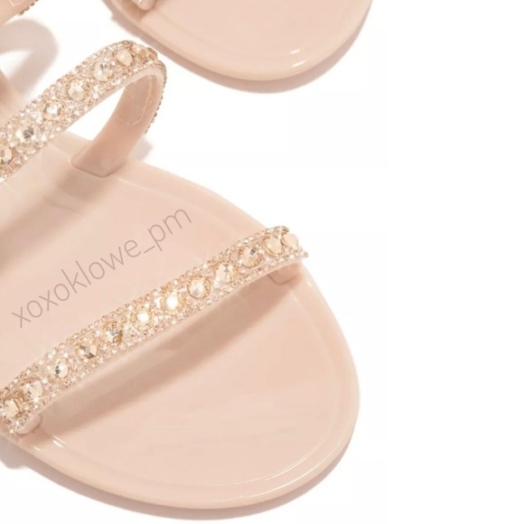 Nude Embellished Jelly Slides - Picture 3 of 14